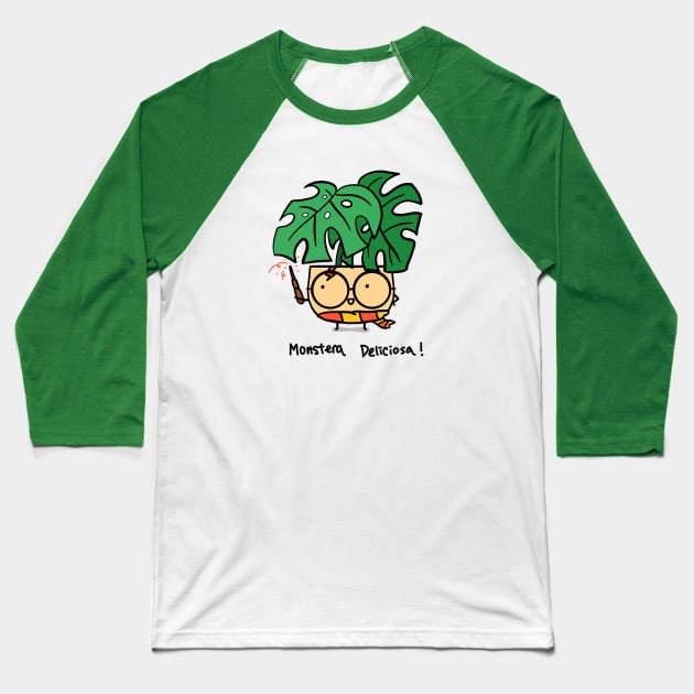 Monstera Deliciosa! Baseball T-Shirt by Home by Faith